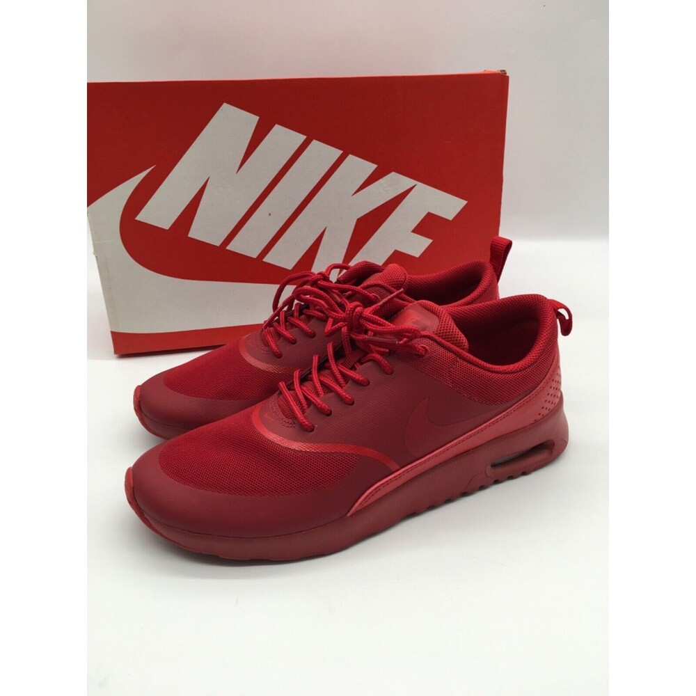 Nike Air Max Thea Triple Gym Red Running Shoes 599409-606 Womens Size 8.5
